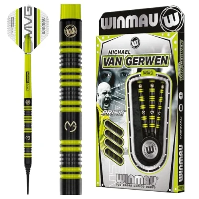 Afbeelding van WINMAU MVG Pro Series: Softip Tungsten Steel Dartpijlen Professioneel 18 gram vat, 20 totaal gewicht