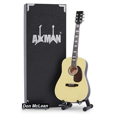 Afbeelding van Don McLean Miniatuur Gitaar Muziekgeschenken Handgemaakt ornament