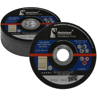 Afbeelding van Molatool Doorslijpschijven Profi 125 x 0,8 22,2 mm, 25 stuks, professioneel, voor metaal, staal, roestvrij staal/INOX, voordeelverpakking stuks flexschijven haakse slijpers