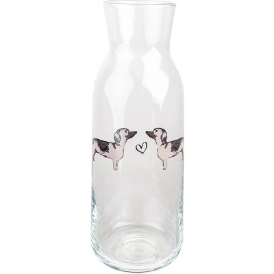 Afbeelding van Clayre &amp; Eef Karaf Ø9x25cm / 1000 ml Honden Waterkan Transparant