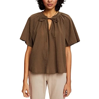 Afbeelding van edc by Esprit Blouse Blouse, Dames, Maat: Small, Khaki green