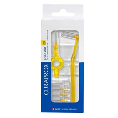 Afbeelding van Curaprox CPS 09 Prime Start Interdentale Borstel Kit, Geel 5 x 0,9mm 4,0mm Borstels + 2 Tandenborstelhouders