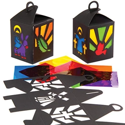 Afbeelding van Baker Ross AT559 Karweek lantaarns knutselsets voor kinderen (4 stuks) creatieve sets om te knutselen met Pasen