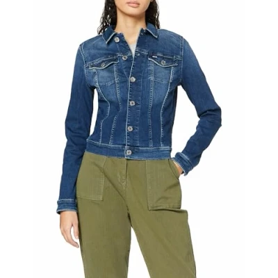 Afbeelding van Tommy Jeans Vivianne SLIM Trucker Spijkerjas, Dames, Maat: Large, Denim