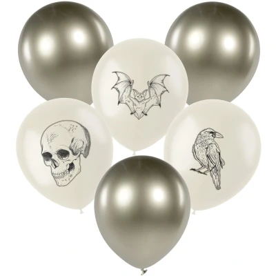 Afbeelding van Halloween Latexballonnen Creepy Curiosities 6 stuks