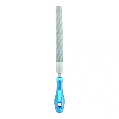 Afbeelding van PFERD Werkplaatsvijl halfronde punt, 150 mm, punt vijl, kruiskop H1 aan twee zijden, incl. ergonomische vijlheft, 11235156 geschikt voor grof verspanen en het voorbewerken