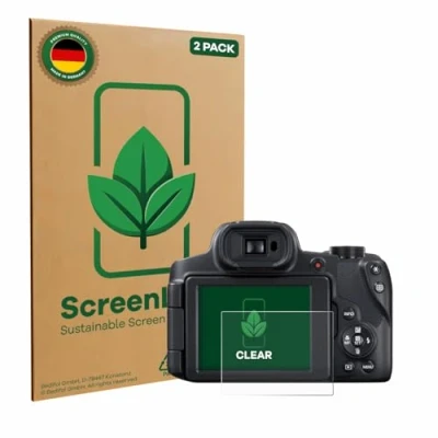 Afbeelding van ScreenLeaf Screenprotector voor Canon PowerShot SX70 HS Duurzame schermbescherming Folie Beschermfolie transparant (2 Stuks)