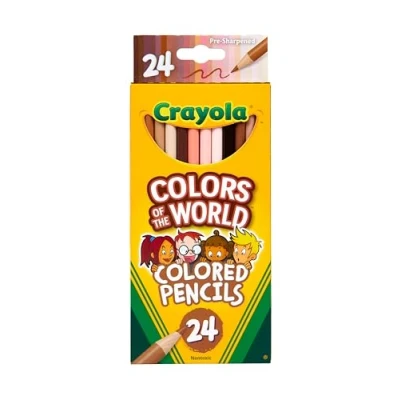 Afbeelding van Crayola Colours of the World Kleurpotloden, Set van 24 Geschikt Voor Kinderen Vanaf 3 Jaar