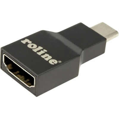 Afbeelding van Roline 12.03.3224 Adapter [1x USB C stekker 1x HDMI bus] Grijs