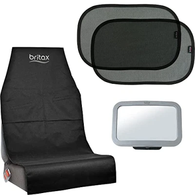Afbeelding van BRITAX RÖMER Autostoeltje accessoireset met Baby Autospiegel + 2 EZ Cling zonnekleppen Autostoel beschermhoes, Ideaal voor op reis