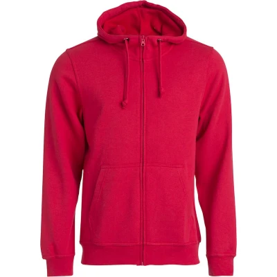 Afbeelding van Clique Basic hoody Full zip Rood maat XL