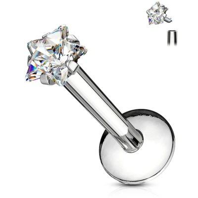 Afbeelding van piercing ster wit