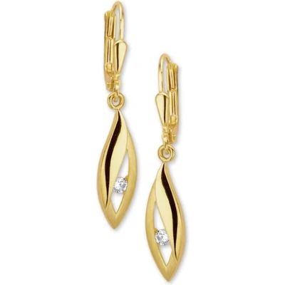 Afbeelding van Trendjuwelier huiscollectie Oorhangers Zirkonia Geelgoud Glanzend 20