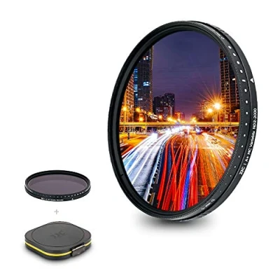 Afbeelding van JJC 49mm Optisch Glas Variabele ND Neutrale Dichtheidsfilter (ND2 ND2000) voor Canon EOS 90D 80D 5D II III IV + EF 50mm f/1.8 STM en Andere Lenscamera, met vochtbestendige filterbehuizing