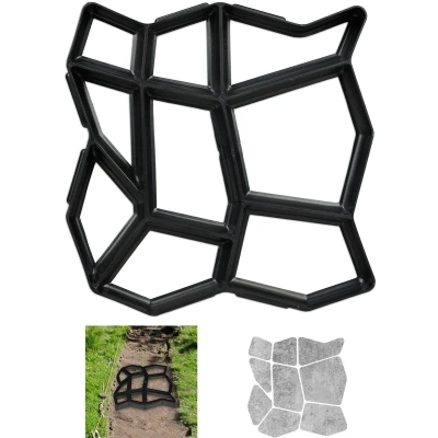 Afbeelding van Relaxdays 2x tuinpad mal tuintegel beton gietvorm sierbestrating cement