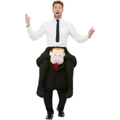 Afbeelding van Smiffys Piggyback Comrade Kostuum Zwart