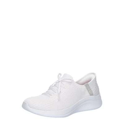 Afbeelding van Skechers Ultra Flex 3.0 Brilliant Path, damessneakers, Wit gebreid, lichtgrijze rand, 36 EU
