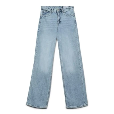 Afbeelding van Straight Fit Jeans in Vintage Denim Hooggetailleerde Bootcut Broek VMTESSA, Colour:Light Blue, Size:27W / 32L, Beenlengte:L32