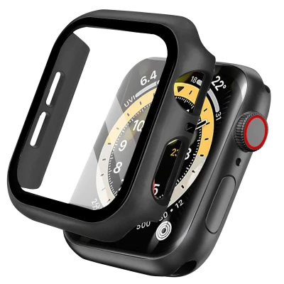 Afbeelding van Apple Watch 40 mm Hoes: iMoshion Full Cover Hardcase Zwart Kunststof Smart Covers