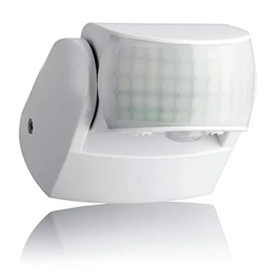 Afbeelding van SEBSON® Bewegingsmelder Opbouw Buiten IP65, LED geschikt, Detectiebereik 12m/ 180 3m/ 360 (2 sensoren), Wandmontage, regelbare Infrarood Sensor, Draaibar