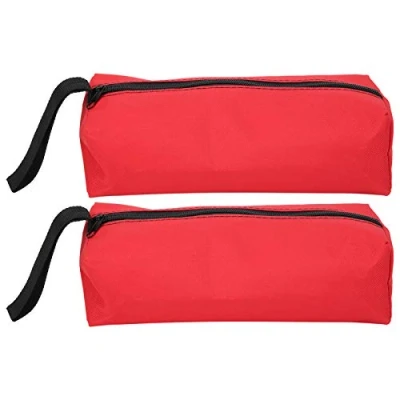 Afbeelding van 2 STUKS Kleine Draagbare Gereedschapstas Tool Can vas Opbergtas Multifunctionele Clip on Rits Opslag organizer Zak(Red)