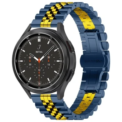 Afbeelding van Stalen band Donkerblauw met goud Garmin Approach S12 / S40 S42