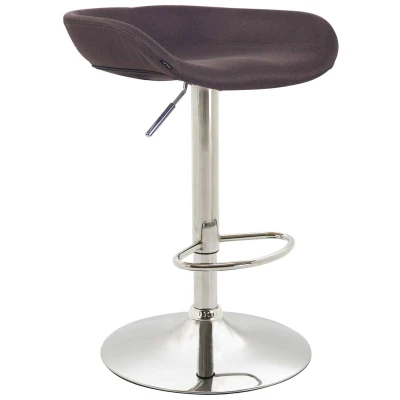 Afbeelding van Barkruk Namsos Stof Chrome frame Bruin