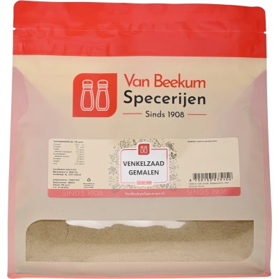 Afbeelding van Van Beekum Specerijen Venkelzaad Gemalen 700 gram (hersluitbare stazak)