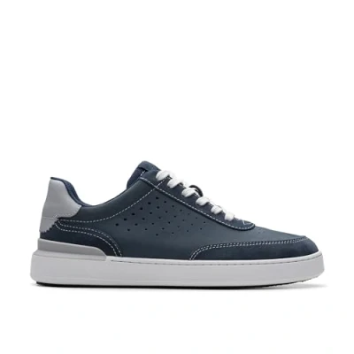 Afbeelding van Clarks Heren Courtlite Run Sneaker, Navy Nubuck, 6 UK, marine 39.5 EU