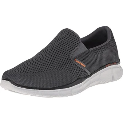 Afbeelding van Skechers Equalizer Double Play instappers voor heren, Houtskool/Oranje, 7 Wide