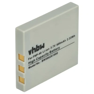 Afbeelding van vhbw Batterij vervangt Fuji / Fujifilm NP 40, 40N voor DSLR digitale camera (500mAh, 3,6V, Li Ion)