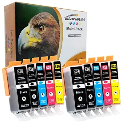 Afbeelding van Compatibele inktpatronen voor Canon PGI 525 CLI 526 Pixma iP 4800 4850 4900 4950 iX 6550 MG 5140 5150 5250 5350 6150 6250 8150 250 meter. X 715 MX 880 885 895