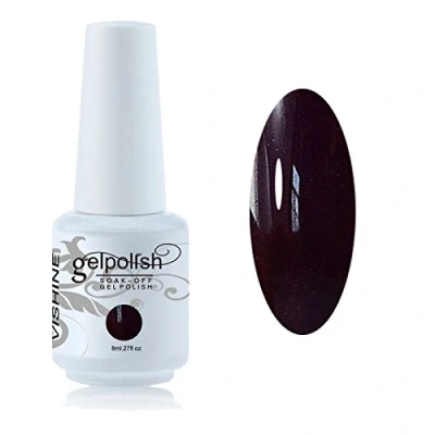 Afbeelding van Vishine Soak Off nagellak 8ml, semi permanent, UV, LED, nail art, manicure, roodpaars, #1578