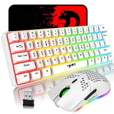 Afbeelding van Mechanisch Gaming Draadloos Toetsenbord Bluetooth 5.0/2.4G USB Dual Mode 2200 mAh RGB LED Backlight Compacte Volledige Anti Ghosting Toetsen Draadloze Muis 750 Lichtgewicht