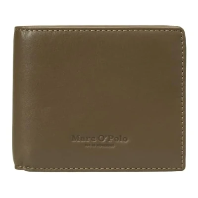 Afbeelding van Marc O&#039;Polo Leren Portemonnee Tom Combi Wallet Dark Brown Donkerbruin