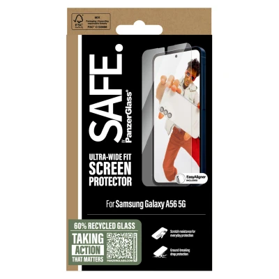 Afbeelding van Screenprotector Samsung Galaxy A56: SAFE by PanzerGlass Ultra Wide Fit incl. applicator