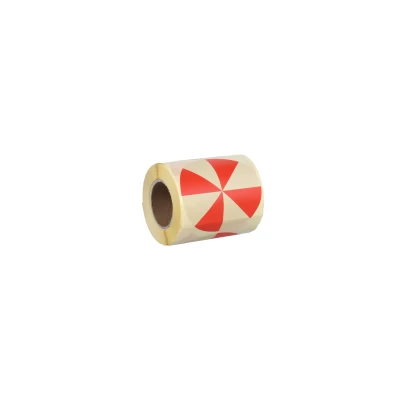 Afbeelding van Stickers Kadodesign Circus Chapiteau Vanilla Poppy Red Rood 8 cm per rol van 500 stuks