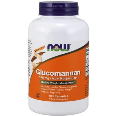 Afbeelding van Now Foods Glucomannan 575mg 180 ules