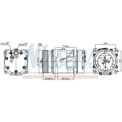 Afbeelding van Compressor, airconditioning NISSENS 89160
