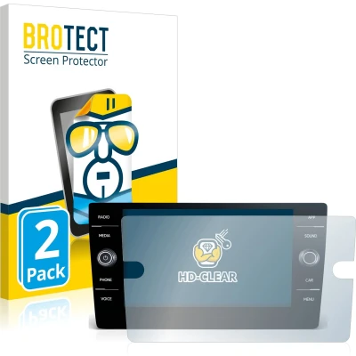 Afbeelding van BROTECT Screenprotector voor Volkswagen Tiguan II Allspace 2017 2021 Discover Media 8&quot; Folie Beschermfolie transparant (2 Stuks)