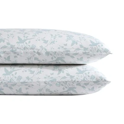 Afbeelding van Laura Ashley Home Satijn Collectie 2 stuks kussensloop set 100% katoen, zijdezachte en stralende glans, kreukbestendig beddengoed, Garden Palace