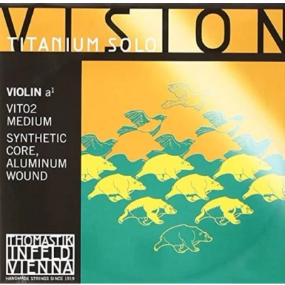 Afbeelding van Thomastik Vision Titanium Solo Vioolsnaren, Single A String, VIT02, 4/4 Size, Synthetische kern, Aluminium Wond