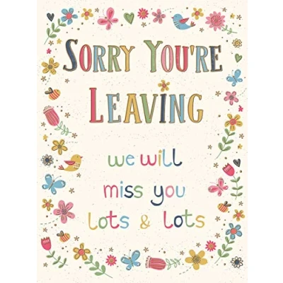 Afbeelding van Piccadilly Greetings Traditionele grote kaart verlaten 12 x 9 inch, A11471