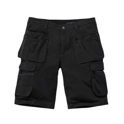 Afbeelding van Carhartt 104201.BLK.S534 Staal Multipocket Heren Kort, Zwart, W34 Maat