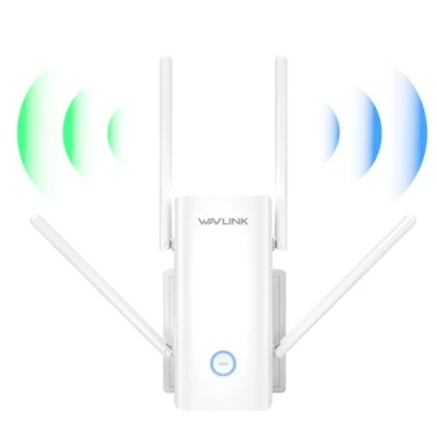 Afbeelding van WAVLINK wifi 6 3000 Mbit/s WLAN versterker, dual repeater (5 GHz &amp; 2,4 GHz), range extender met 4 x 5dBi antennas, ondersteunt repeater/AP/router/mesh modus, voor alle