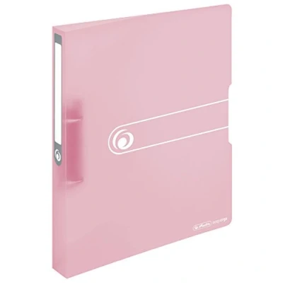 Afbeelding van Herlitz 11409026 Ringmap PP A4 2 ringen 25mm pastel roze