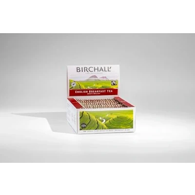 Afbeelding van Birchall thee Engelse ontbijt zwarte 1 pak van 100 plantaardige tagged theezakjes