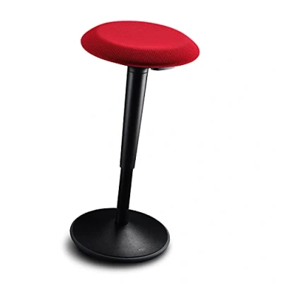 Afbeelding van Sedus se:fit, ergonomische kruk, sta op zitting, stahulp, rood, kunststof, rubberen onderstel, 53 80 cm in hoogte verstelbaar