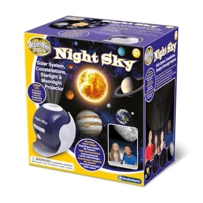 Afbeelding van Brainstorm Toys Nachtelijke hemel zonnestelsel, sterrenbeelden, sterrenlicht en maanlichtprojector, medium
