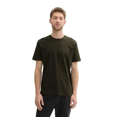 Afbeelding van TOM TAILOR Heren T shirt, 11172 Dark Roze Green, 3XL